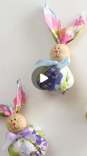 Paper Bunnies Craft, Easter Crafts Gifts, Easter Craft Gifts, Easter Craft Videos, Handmade Easter Gifts, Easter Crafts Diy Homemade, Easter Diy Gifts, Bunny Favors, Easter Crafts To Make