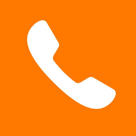 Orange Phone Icon, Call Logo, Orange Phone, Iphone Phone, Phone Icon, Phone Call, Wallpaper Ideas, App Icon, Orange Color