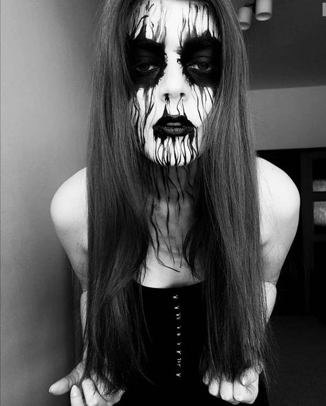 Quality Corpsepaints Gallery on Instagram: “#corpsepaint #metal #metalgirl #metalhead #blackmetal #blackmetalgirl #blackmetalhead” Viking Makeup, Black Metal Girl, Metal Girl, May 5, Makeup Inspo, Fashion Makeup, Black Metal, Heavy Metal, Halloween Face Makeup