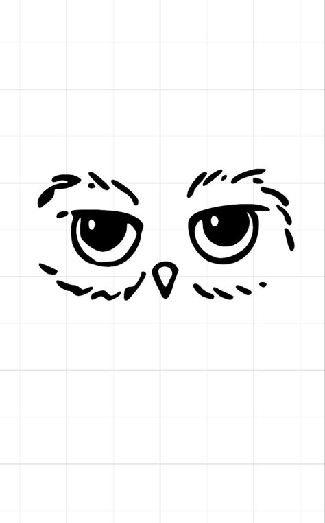 How To Draw Hedwig, Hedwig Silhouette, Hedwig Craft, Hedwig Pumpkin, Hedwig Drawing, Edwige Harry Potter, Hedwig Tattoo, Cricut Ornaments, Hedwig Owl