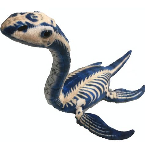 Unlike its cousin Nessie, this plush Plesiosaur is friendly and ready to play! The long neck, skeleton texturing and watery underbelly of this dinosaur lets kids ask educational questions about how it lived while having fun.