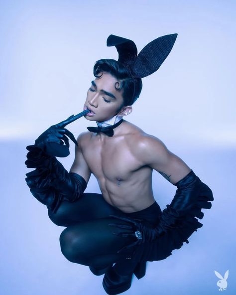 Bretman Rock Makes History As The First Openly Gay Man on 'Playboy' Cover – PRINT Magazine Gay Halloween Costumes, Playboy Bunny Costume, Bretman Rock, Bunny Halloween Costume, Bunny Man, Model Pose, Queer Fashion, Body Reference Poses, Human Poses Reference