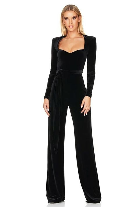 Prom Jumpsuit Classy, Jumpsuit Elegant Formal, Formal Black Jumpsuit, Prom Jumpsuit, Black Jumpsuit Outfit, Black Velvet Jumpsuit, Jumpsuit For Wedding Guest, Concert Attire, Black Tie Attire