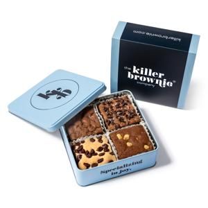 Killer Brownie | Dorothy Lane Market Killer Brownies, Brownie Shop, Gourmet Brownies, Brownie Packaging, Bakery Packaging Design, Salted Caramel Brownies, Baking Packaging, Box Brownies, Dessert Packaging