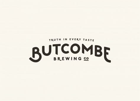 Butcombe Brewery rebrands to shake off “dinosaur” image - Design Week Steakhouse Logo Design, Custom Type Logo, Restobar Logo, Wordmark Logo Typography, Layout Portfolio, Brewery Logo, Create Logo, Logo Type, Bar Logo