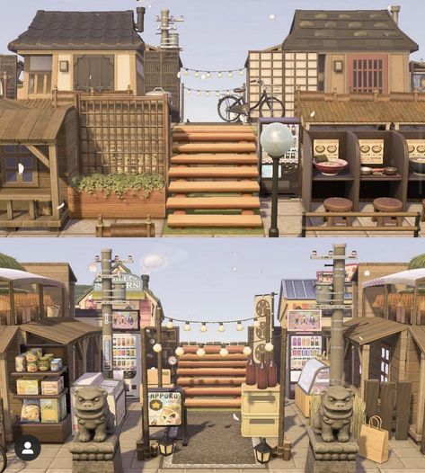 Japanese Neighborhood, Japanese Countryside, Japanese Town, Japanese Animals, Abandoned City, City Island, Animal Crossing Wild World, Island Theme, Animal Crossing Characters