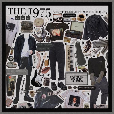 The 1975 Outfit, 1975 Outfit, 1975 Aesthetic, 70s Boys, Skateboard Style, Self Titled, Mood Clothes, Look Retro, Outfit Collage