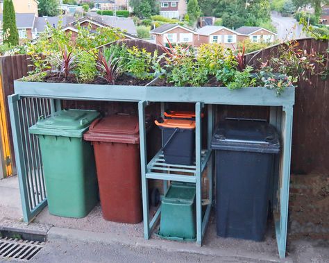 How to build a DIY trash can enclosure | Real Homes Outdoor Garbage Storage, Garbage Can Shed, Trash Can Storage Outdoor, Hide Trash Cans, Garbage Can Storage, Garbage Shed, Trash Can Covers, Bin Shed, Recycling Storage