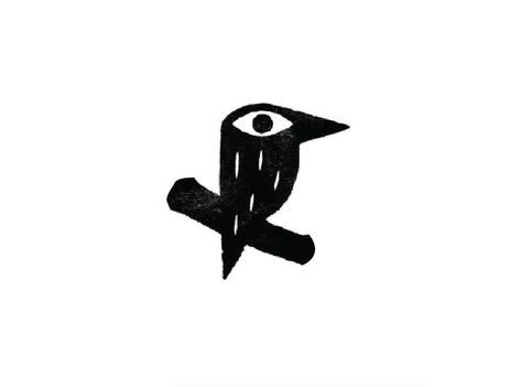 Animal Linocut, Bird Branding, Bird Logo Design Inspiration, Crow Drawing, Rabe Tattoo, Bird Icon, Logo Animal, Bird Logo, Bird Logos