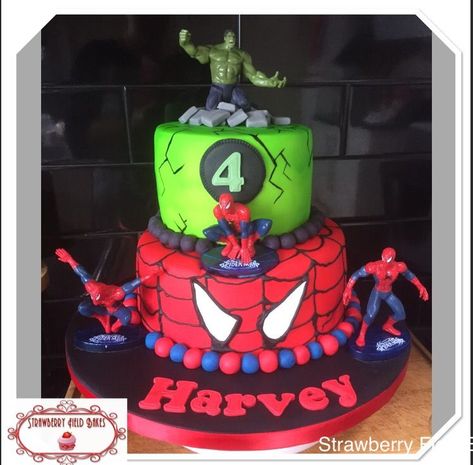 Hulk Party Ideas, Hulk Birthday Party Decorations, Spiderman And Hulk, Hulk Birthday Cake, Avengers Party Ideas, Hulk Birthday Cakes, Birthday Cakes For Boys, Hulk Cake, Hulk Birthday Parties