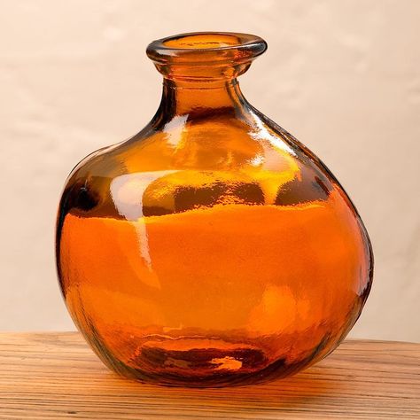 Balloon Vase, Floor Vase Decor, Orange Bubbles, Recycled Glass Vases, Colored Glass Vases, Table Vase, Wall Vase, Modern Rustic Interiors, Floor Vase