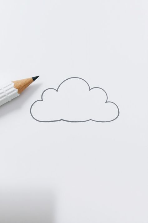 Check Out This Simple Cloud Doodle Drawing & 12+ Other Cloud Drawing Ideas! #drawing #drawinginspiration How To Draw A Cloud, Clouds Drawing Simple, Cloud Drawing Simple, Clouds Doodle, Clouds Sketch, Cloud Drawings, Doodle Clouds, Cloud Doodle, Drawing Clouds