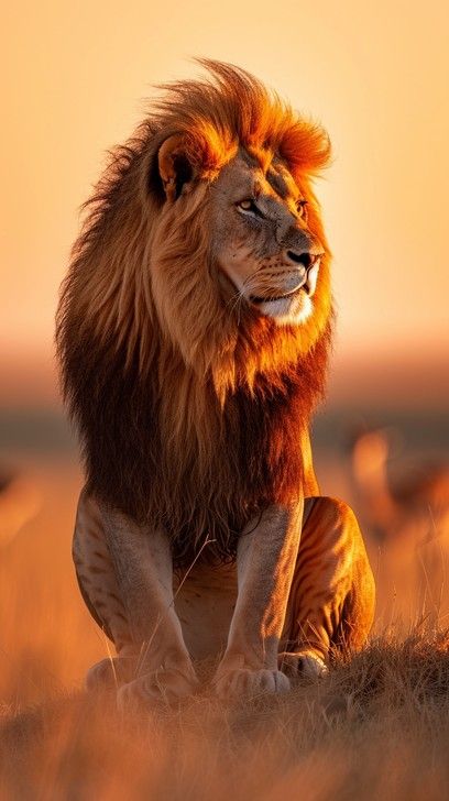 StockCake Majestic male lion sitting proudly in the golden light of an African sunset savannah. Lion Portrait Photography, Lion Savannah, Sunset Savannah, Lion Painting Art, Lion Sitting, Lion Tattoo Ideas, Lion Image, Lion Walking, Holy Spirit Tattoo