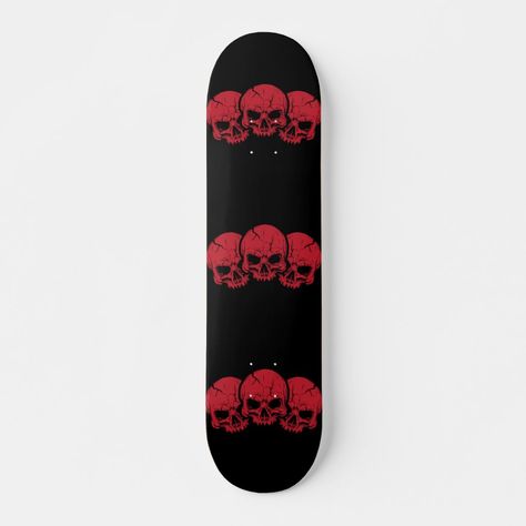 Skull Skateboard, Red Skateboard, Cool Skateboards, Skate Decks, Red Skull, Skateboard Art, Hell Yeah, Star Wars Gifts, Disney Gifts