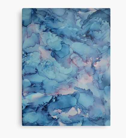 "Blue Tides - Alcohol Ink Painting" Metal Print by LSchulz19 | Redbubble Painting Metal, Alcohol Ink Painting, Matching Paint Colors, Painting Canvas, Diy Frame, Ink Painting, Featured Art, Wall Art Canvas Prints, Stationery Cards