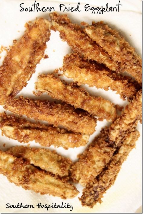 Fried Eggplant Recipes, Cook Eggplant, Eggplant Fries, Eggplant Recipes Easy, Fried Eggplant, Eggplant Dishes, Eggplant Recipes, Southern Cooking, Southern Hospitality