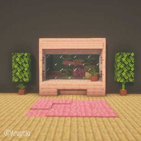 Inspo for Minecraft, Axolotl, Aquarium, Cute, Pink, Cottagecore, Gaming, Fish, Decoration, Interior, MC, Gaming, Videogames, Cherry Blossom Cute Minecraft House Decor Ideas, Cute Minecraft Ideas Interior, Cute Room Minecraft, Cherry Blossom House Minecraft Inside, Cute Interior Minecraft, Things To Add In Minecraft House, Cinnamon Roll Minecraft House, Minecraft Pink Living Room, Cute Pink Minecraft House Tutorial