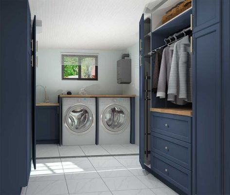 Designed IKEA Laundry Rooms As Intuitive As Your Washer/Dryer Ikea Utility Room, Ikea Utrusta, Ikea Laundry, Ikea Laundry Room, Laundry Area, Open Cabinets, Dirty Laundry, Utility Room, Ikea Cabinets