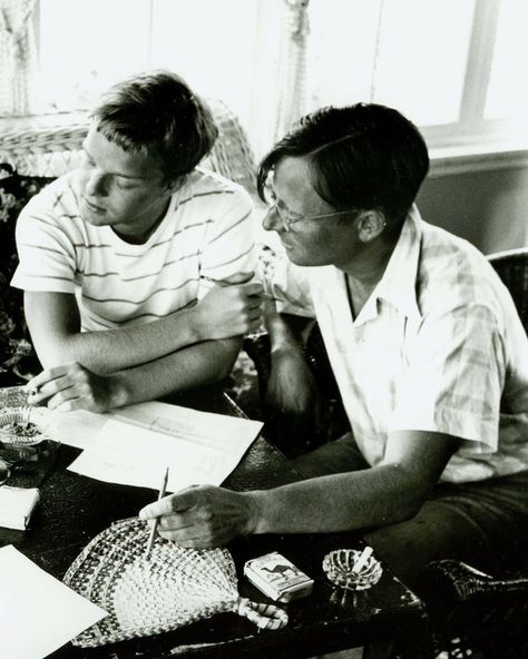 Truman Capote and Christopher Isherwood. Nantucket, July 1947. Photo by William Caskey. Christopher Reeve Somewhere In Time, Christopher Conn Askew, Christopher Pettiet, Truman Capote Books, Christopher Pike Books, Christopher Isherwood, Truman Capote, Nantucket