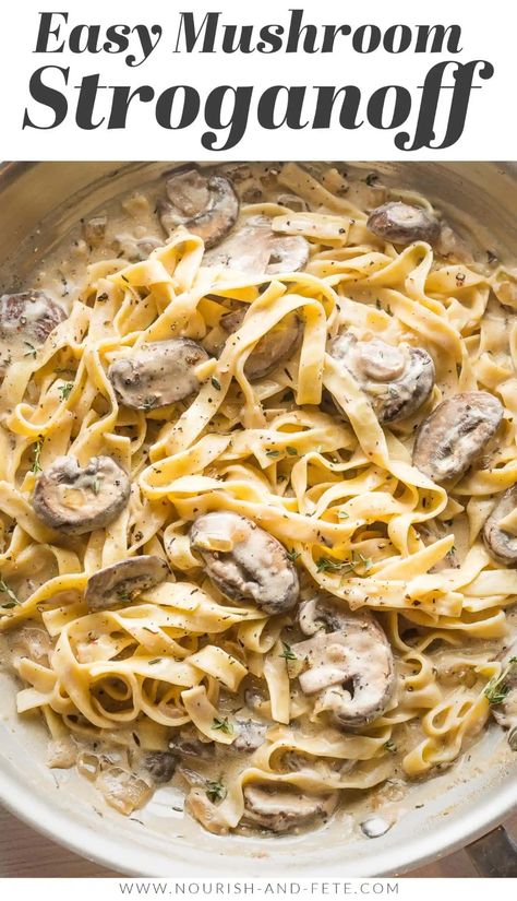 Creamy Mushroom Pasta, Easy Skillet Meals, Mushroom Stroganoff, Easy Skillet, Quick Weeknight Meals, Skillet Meals, Easy Pasta Recipes, Cooked Vegetables, Easy Family Meals