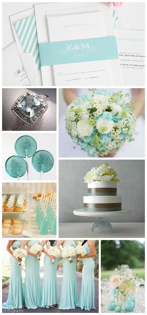 Aquamarine Wedding Inspiration #aquamarine #weddinginspiration Find the invites here - http://www.shineweddinginvitations.com/blog/wedding-invitations-monogram-aquamarine/ Shine Wedding Invitations, Aquamarine Wedding, Weddings Idea, Fishing Wedding, Tiffany Blue Wedding, Boat Wedding, Aqua Wedding, Bridesmaid Ideas, Wedding Colours