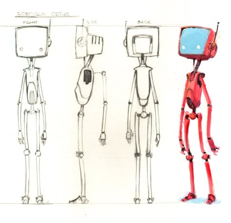 Robo-san ortho by sketcheth.deviantart.com on @deviantART Cartoon Characters Turnaround, Robot Turnaround, Character Blueprint, Turnaround Sheet, Body Draw, 3d Karakter, Character Turnaround, Character Model Sheet, Model Sheet