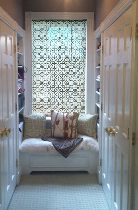 Gallery — Delia shades Curtain Alternatives, Design Marocain, Bedroom Corner, Arabesque Pattern, Solar Shades, Bathroom Windows, White Doors, Ideas Pictures, Closet Design