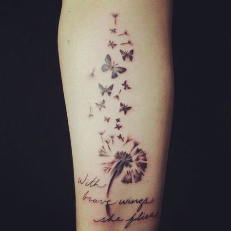 Dandelion Tattoo Meaning, Dandelion Tattoos, Dandelion Tattoo Design, Mommy Tattoos, Dandelion Tattoo, Anklet Tattoos, Geniale Tattoos, Large Tattoos, Feather Tattoos