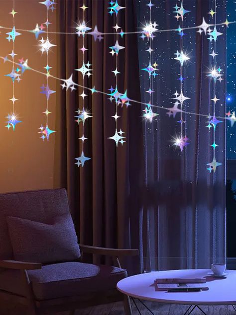 Cosmic Party Decoration, Galaxy Decorations Party, Streamer Decorations, Gala Decorations, Iridescent Party, Nike Wallpapers, Party Girlande, Star Garland, Party Garland