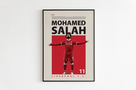 Mohamed Salah Poster, Liverpool Poster Minimalist, Mohamed Salah Print Art, Office Wall Art, Bedroom art, Gift Poster, Egyptian footballer Liverpool Poster, Football Liverpool, Salah Liverpool, Soccer Poster, Mohamed Salah, Gift Poster, Minimal Poster, Poster Minimalist, Football Poster