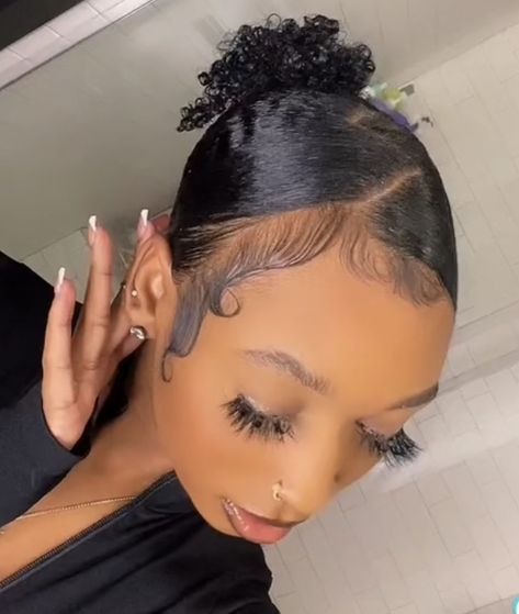 Hairstyles | black girl styles Zigzag Slick Back, Zig Zag Part Slick Back, Zig Zag Part Hair Black Women, Zig Zag Slick Back, Zig Zag Bun, Zig Zag Part, Chloe Core, Slick Back Bun, Hair Lookbook