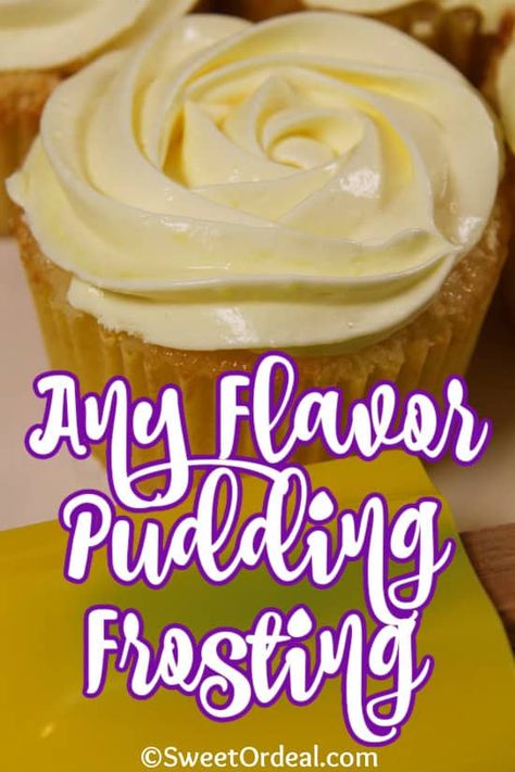 Pudding Frosting Recipe, Cool Whip And Pudding, Pudding Icing, Fluffy Frosting Recipes, Pudding Cake Mix, Easy Icing Recipe, Pudding Frosting, Instant Banana Pudding, Eggnog Cake