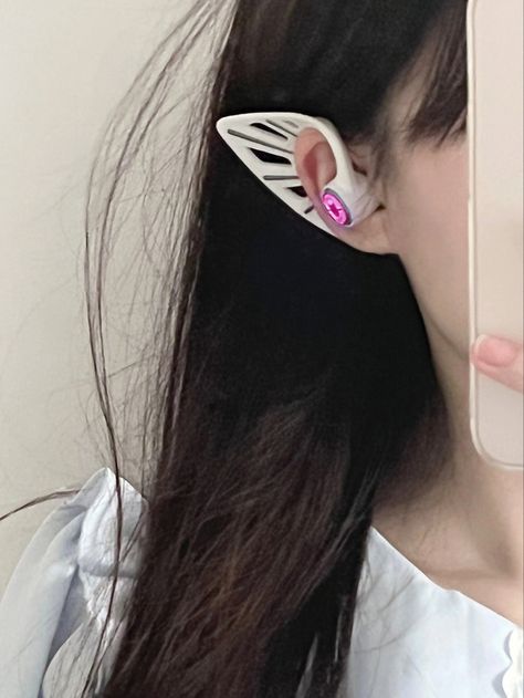 Elf Headphones, Cosplay Elf, 2000s Japanese Fashion, Elf Ear, Cute Headphones, Cute School Stationary, Art Outfit, Lavender Aesthetic, Bff Photoshoot Poses