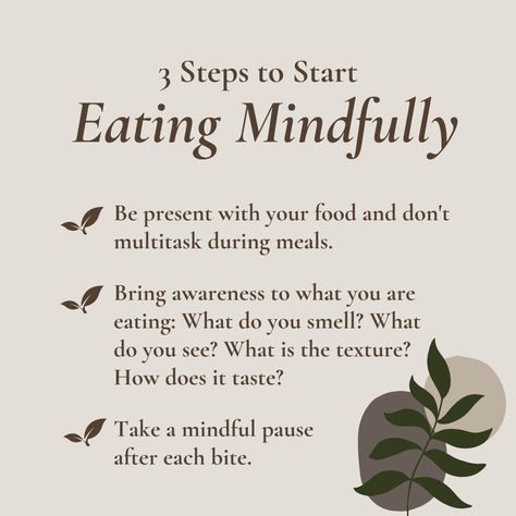 Mindful eating is a great way to practice anchoring ourselves to the present moment and paying attention to what are senses are engaged in. Check out the 3 steps of how you can start eating mindfully! ✨ #drnicoleandreoli #nicoleknows #mindfulness #mindfulmoment Eating Mindfully, Mindfulness Journal Prompts, Benefits Of Mindfulness, Mindfulness Activities, The Present Moment, Present Moment, Intuitive Eating, Paying Attention, Holistic Living