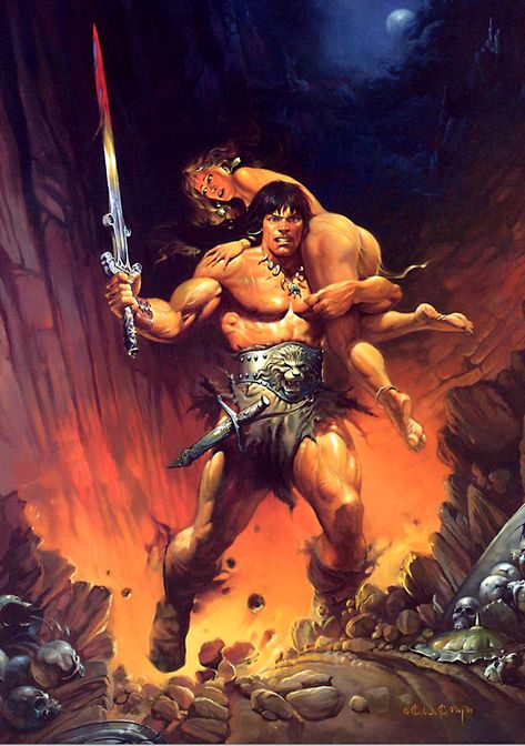 Ken Kelly, Barbarian King, Boris Vallejo, Frank Frazetta, Conan The Barbarian, Fantasy Artist, Fantasy Warrior, Arte Fantasy, Fantasy Illustration