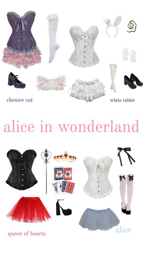 Alice In Wonderland Costumes, Halloween Constumes, Alice Halloween, Classy Halloween Costumes, Best Friend Halloween Costumes, Trio Halloween Costumes, Hot Halloween Outfits, Pretty Halloween Costumes, Duo Halloween Costumes