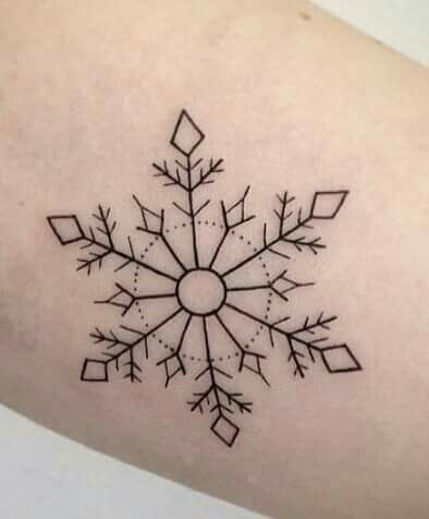 Snowflake. Half Snowflake Tattoo, Snowflake Tattoo Ideas, Frozen Snowflake Tattoo, Snowflake Tattoos, Snowflake Tattoo, Winter Tattoo, Snow Tattoo, Snowflake Snowflake, Snow Flake Tattoo