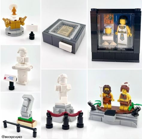 Lego Museum Moc, Lego House Ideas Furniture, Lego City Display, Lego Museum, Lego Library, Fun Lego Ideas, Easy Lego Creations, Lego City Ideas, Lego Build Ideas