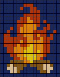 Thanksgiving Pixel Art, Fall Crochet Alpha Patterns, Fall Alpha Patterns, Fire Pixel Art, Orange Alpha Pattern, Fire Alpha Pattern, Flames Cross Stitch Pattern, Fire Cross Stitch, Unicorn Cross Stitch Pattern