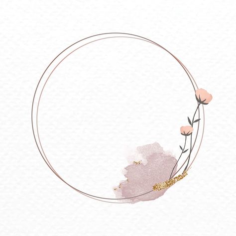 Blooming round floral frame vector | premium image by rawpixel.com / marinemynt الفن الرقمي, Floral Logo Design, Motif Art Deco, Flower Graphic Design, Logo Floral, Flower Circle, Circle Frame, Floral Border Design, Frame Vector