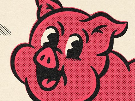 Beer Branding Design, Kaws Painting, Vintage Fireworks, Pig Graphic, Pig Logo, Pig Pen, Pig Drawing, Pig Character, Pig Illustration