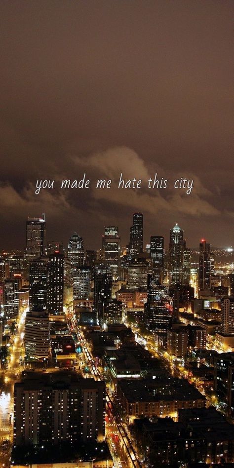 happier than ever - billie eilish - city - aesthetic - edgy - song lyrics - lights - breakup - angry - love - iphone wallpaper - background Icon For Hire, Pied Piper, Happier Than Ever, This City, Billie Eilish, Song Lyrics, Iphone Wallpaper, Cd