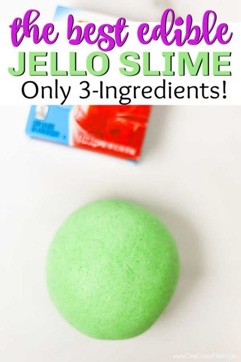 Jello Activities For Toddlers, Home Made Slime For Kids, Jello Slime Recipe, Jello Dig, Homemade Edible Slime, Jello Playdough, Jello Slime, Safe Slime Recipe, Edible Slime Recipe