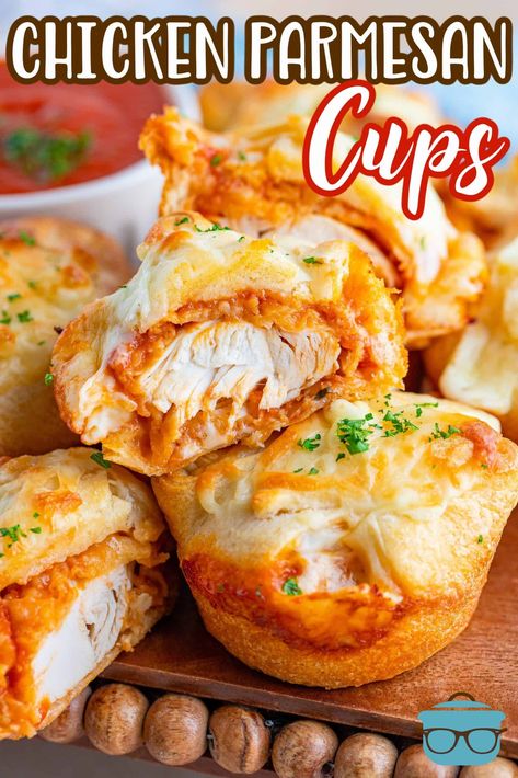 Fast And Easy Dinner, Parmesan Cups, Muffin Cups Recipes, Easy Chicken Parmesan, Country Cook, Muffin Tin Recipes, Easy Dinner Recipe, The Country Cook, Fast Dinners