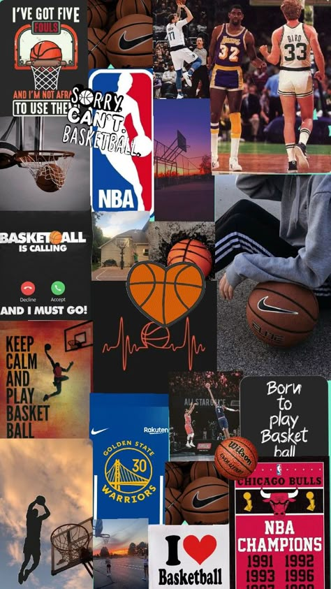 Basketball collage #Sports #Collage #Basketball #Love Wallpaper Iphone Basketball, Basketball Phone Wallpapers, Basketball Aesthetic Background, Basketball Collage Wallpaper, Basketball Aesthetic Collage, Nba Collage Wallpaper, Basketball Core, Basketball Profile, Collage Sport