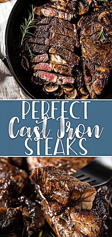 - Once you learn how to cook the Perfect Cast Iron Steak at home, your steakhouse dinner days will be over! A simple marinade, a hot pan, and a little butter is all you need to turn a boring slab of beef into a gourmet meal. #crumbykitchen #castiron #ribeye #steak #beef #valentinesday #dinner #dinnerrecipes #dinnerideas #dinnerfortwo #foodgood #recipesbydolapogrey #RecipeEbook #recipeblog #foodvideos #food52 #recipesfit #recipesdiet #foodism #foodstarz #foodblogging #recipealsa #foodtravel #re Cast Iron Steak Oven, Recipes Cast Iron Skillet, Steakhouse Dinner, Vintage Halloween Posters, Steak At Home, Pegan Diet, Easy Risotto, Cast Iron Steak, Simple Marinade