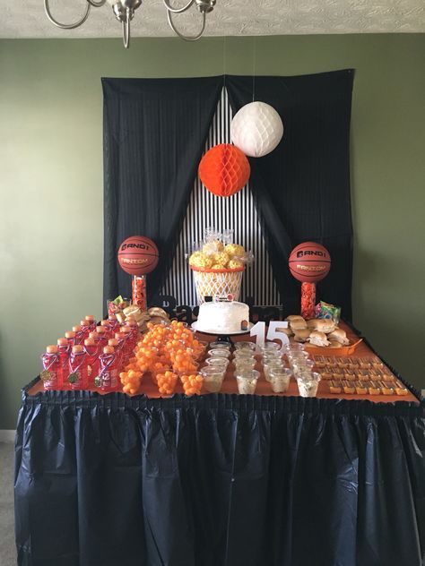 Basketball theme candy buffet by TanniCakes Basketball Theme, Candy Buffet, Basketball, Candy, Table Decorations, Home Decor, Home Décor