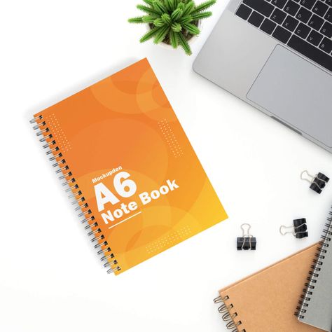 Free A6 Spiral Notebook Mockup PSD Template Notebook Mockup, Psd Template Downloads, Mockup Psd, Psd Templates, Spiral Notebook, Mock Up, Design Template, Background Images, Mockup