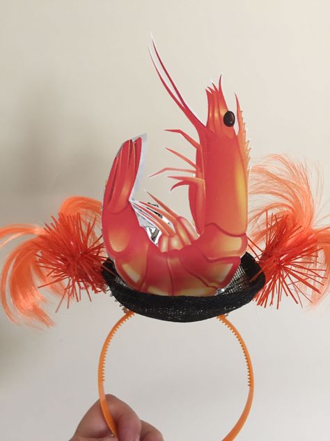 Shrimp On The Barbie Costume, Shrimp Costume Diy, Shrimp Cocktail Costume, Shrimp Costume, Oyster Party, Shrimp Dressing, Southern Charm Decor, Shrimp On The Barbie, Iconic Halloween Costumes