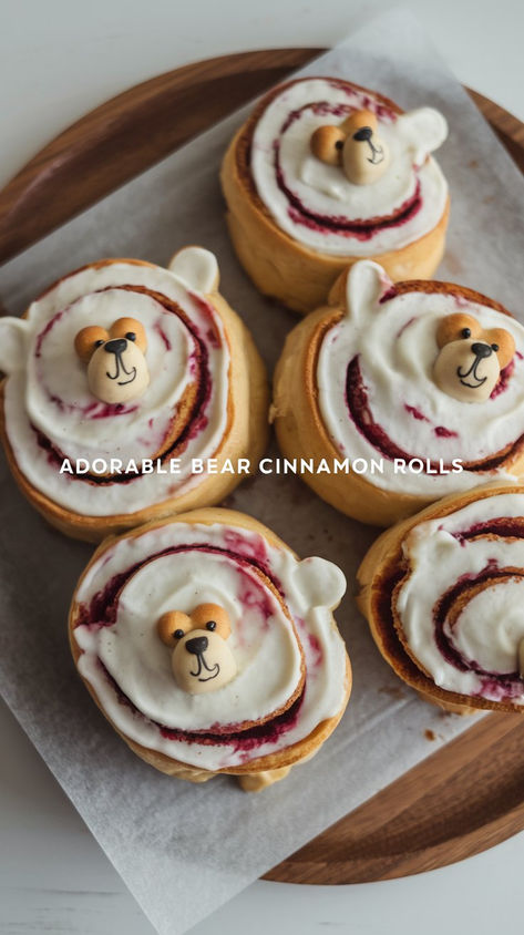 plate of bear-shaped cinnamon rolls Sugar Glaze, Cinnamon Sugar, Sweet Treat, Cinnamon Rolls, Too Cute, For Friends, Cinnamon, Sweet Treats, Glaze